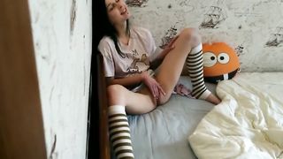 Spying on Masturbating Step Sister | Catch, Squirt, Real Orgasm