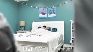 SPYFAM Spoiled Brunette Step Sisters Fuck Step Bro Cock Compilation