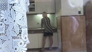 Slutty porn-mom at home