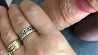 Mom gives son a blowjob, son cum\u2019s on mom\u2019s on tits