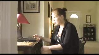 Ash-Platinum-Blonde mummy was observing her step- sonnie-in-law's porno and then wanted to do all those things