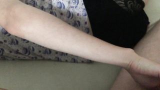 Real Stepsister fondles knob thinking it is in a desire, POP-SHOT on face