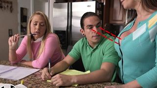 BANGBROS - Stepmom Sara Jay Seduces Carter Cruise and Peter Green Into A Threesome