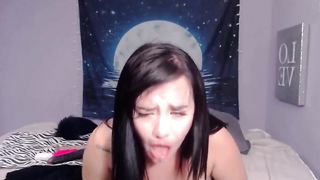 Teen with beautiful eyes likes role play and gagging