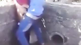 Arab Fucking Outdoor Gets Caught by Family