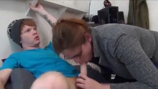 Taboo! Stepmom Caught Stepson Jerking off and Helpes him to Cum