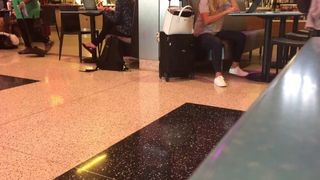 Co Workers Cousin Maroon Flats Dangling Airport 2