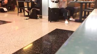 Co Workers Cousin Maroon Flats Dangling Airport 2