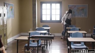 PURE TABOO Lesbian Teacher makes StepMom Spank her Bratty Daughter