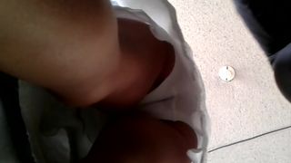 Step Mother Upskirt White Panties