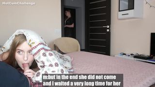 Step Sister Sucks my Dick while Mom is with us in the Room - Family Therapy