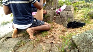 Outdoor Risky Public Sex with Step Sister near Pond