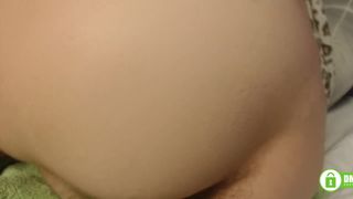 Spy on my Sister when she Plays Beads and Tail Toy in her Hairy Asshole