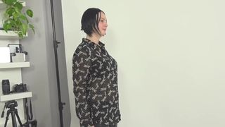 Chubby Chick Shows her Hairy Pussy