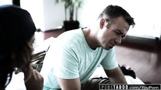 PURE TABOO Teen Lesbo Uma Jolie Tricked into Hump by Her Step-Brother