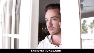 Step-Sister Learns To Deepthroat And Hump