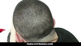 FamilyStrokes - Platinum-Towheaded Teenage Seduces Her Angry Step-Step-Brother