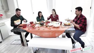 Ultra-Wild step sisters, Jasmine Grey and Naomi Blue like to deepthroat their step brothers’ hard boners