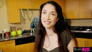 two super-naughty step sisters are sharing a ultra-kinky guy’s immense fuckpole, until he has an orgasm