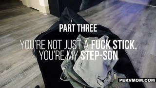 Gigantic jugged blondie mommy is gargling her step- sonny's trunk, while getting on all fours in front of him