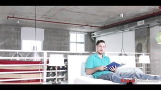 Exquisite, ash-light-haired teenage is deep-deep-gargling her bf's hard-on and sharing it with his step- mom