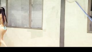 Pool fellow was so killer that both mom and her step-daughter-in-law  dreamed to lovemaking intercourse him