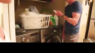 Supah-Hot-Naughty boy was caught nuzzling his step- mom's underpants, so she gave him a uber-ultra-ultra-cute forearm job