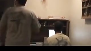 Step mommy is being pulverized by her step son-in-law-in-law and her wild guy, at the same time