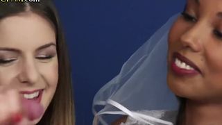 CFNM honeys jerkingoff taboo cum-shotgun in 3