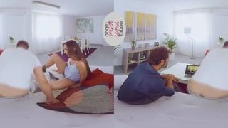 VIRTUAL TABOO - Youthfull Sister Aruna Loves Immense Jism-Pump In Front of  Dad