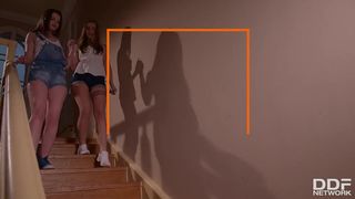 Immense-Boobed Domme Kayla Green Makes Servant Lezzies Liona & Lulu Love Jism