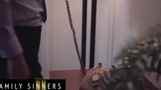 Family Sinners - Light-Haired Lily Larimar Is On To Her Cheating Stepdad So She Pays Him A Surprise Visit