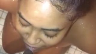 SUPAH-INSATIABLE DARK-HUED GOLDEN SHOWER (PISS CATCHER IN MOUTH AND SWALLOW)