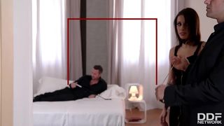 Submissive Nikita Bellucci Deepthroat and unbelievable Double Invasion