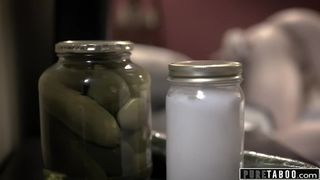 UNSPOILED TABOO Step-Sister Puts Pickle Up Backside to Trick Nerdy Step Brutha into Backside Poking