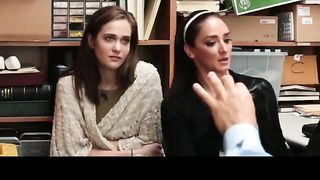 Step mummy and her sad step daughter-in-law are having a hot-tearing up-supah-sizzling 3 way at the working place