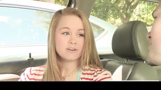 Naughty teen blonde invited her step- mother to join her and her bf when having sex intercourse